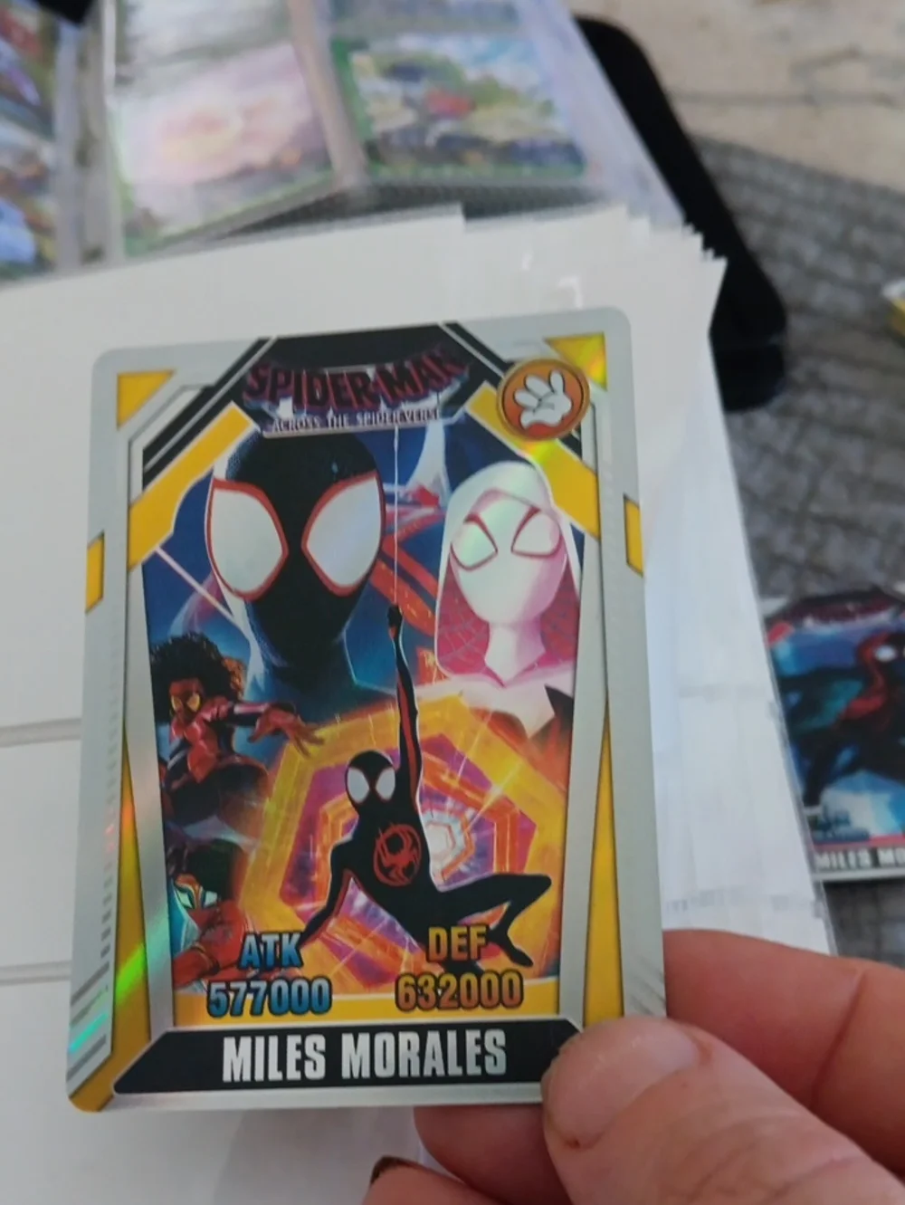 Marvel Miles Morales Trading Card - Black, Red, Yellow